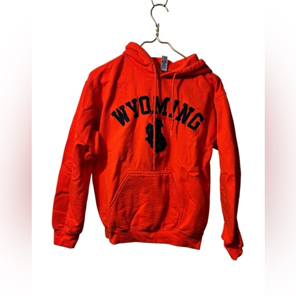Other - Wyoming orange hoodie pullover Gildan heavy blend small